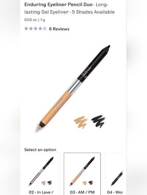LimeLife Enduring Eyeliner Pencil Duo - Nude/Black NIB